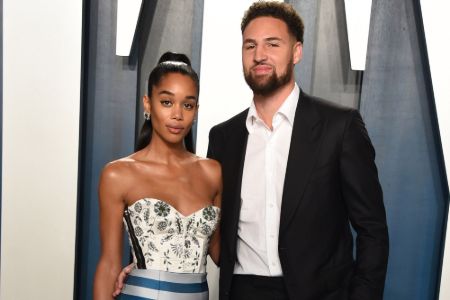Klay Thompson is in a relationship with actress Laura Harrier as of December 2020.